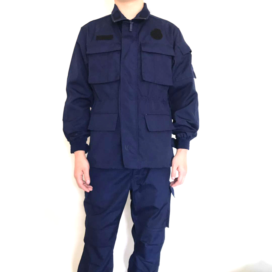 消防作训新款火焰蓝色冬季加厚夏季长袖训练作训外套