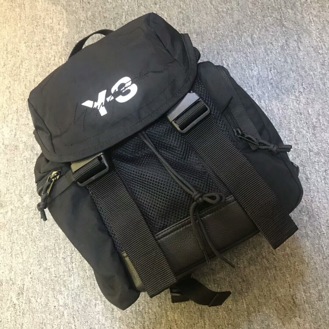 新品y3暗黑系拼签名款中号男女通用休闲旅行包双肩背包