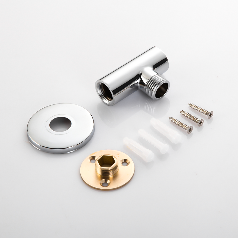 4分明装水龙头固定座贴墙式墙座内外丝混水阀管道切换阀花洒配件