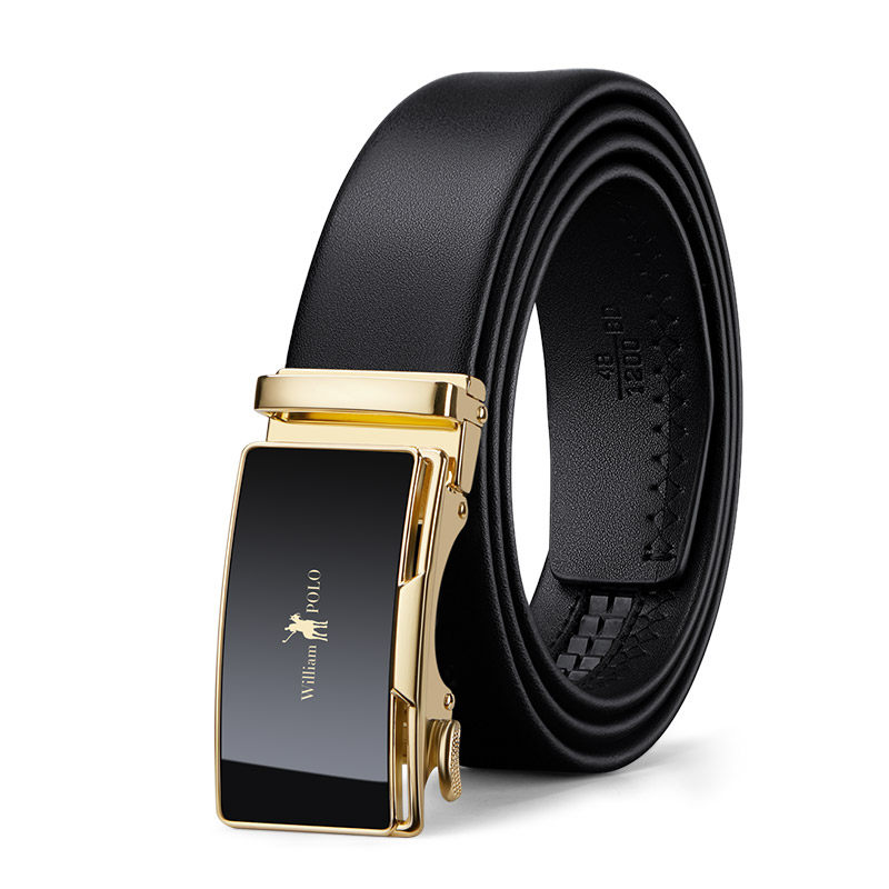 英皇保罗正品皮带真皮新款牛皮自动年轻人腰带商务腰带