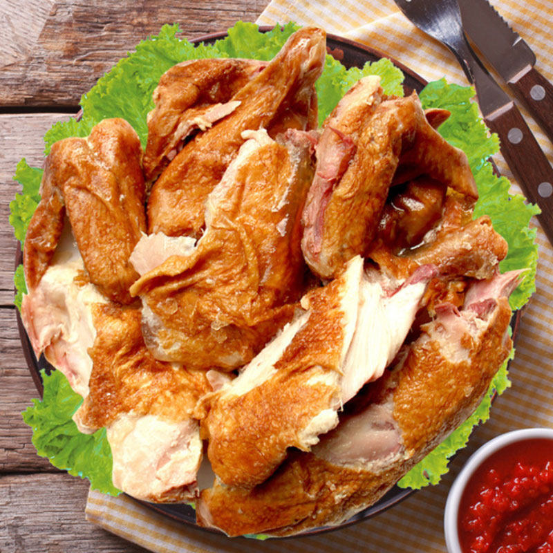 扒鸡山东德州特产五香脱骨450g德城烧鸡卤味鸡肉零食