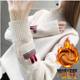 Plus velvet thick autumn and winter new Korean version of the half-high collar long sleeve cover wild short loose knit sweater female Plus velvet thick autumn and winter new Korean version of the half-high collar long sleeve cover wild short loose knit sweater female