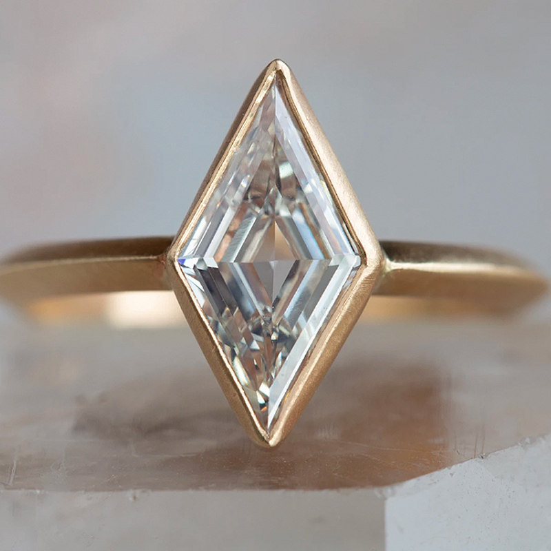 钻石diamondfoundry合成培育阶梯梯形切割裸钻合成(处理)钻石手饰