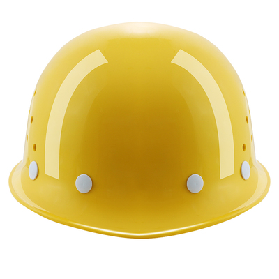 玻璃钢安全帽加厚透气建筑工程工地施工防砸国标头盔劳保定制印字