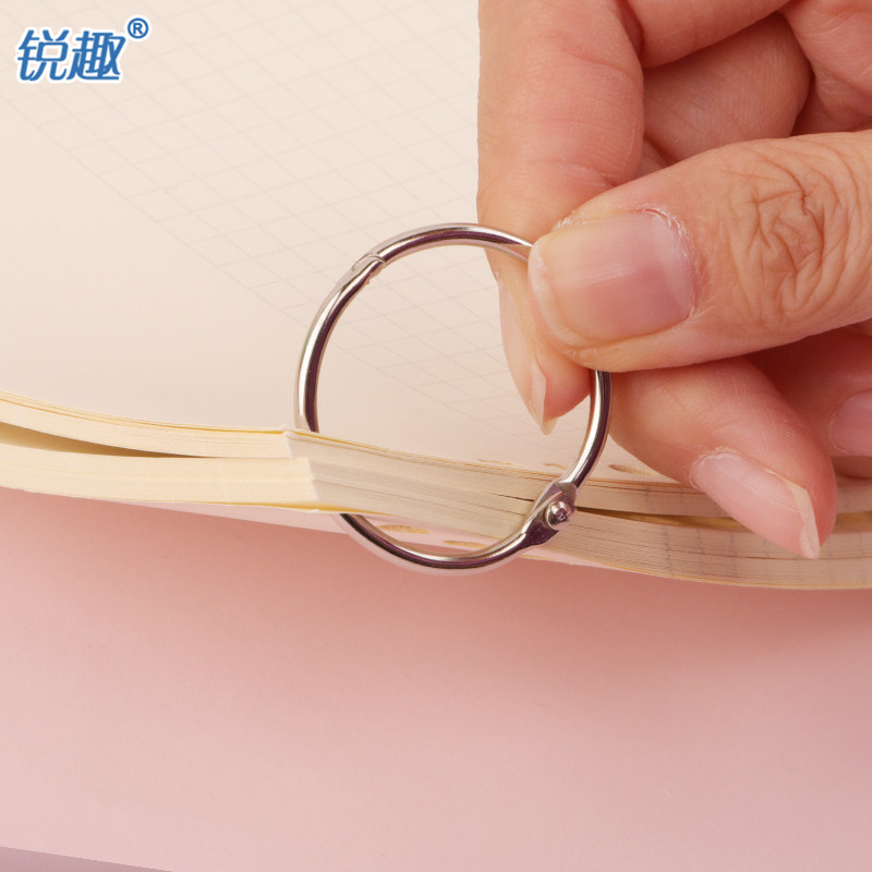 活页扣环环扣大小开口金属圆形打孔本子卡圈装订耗材