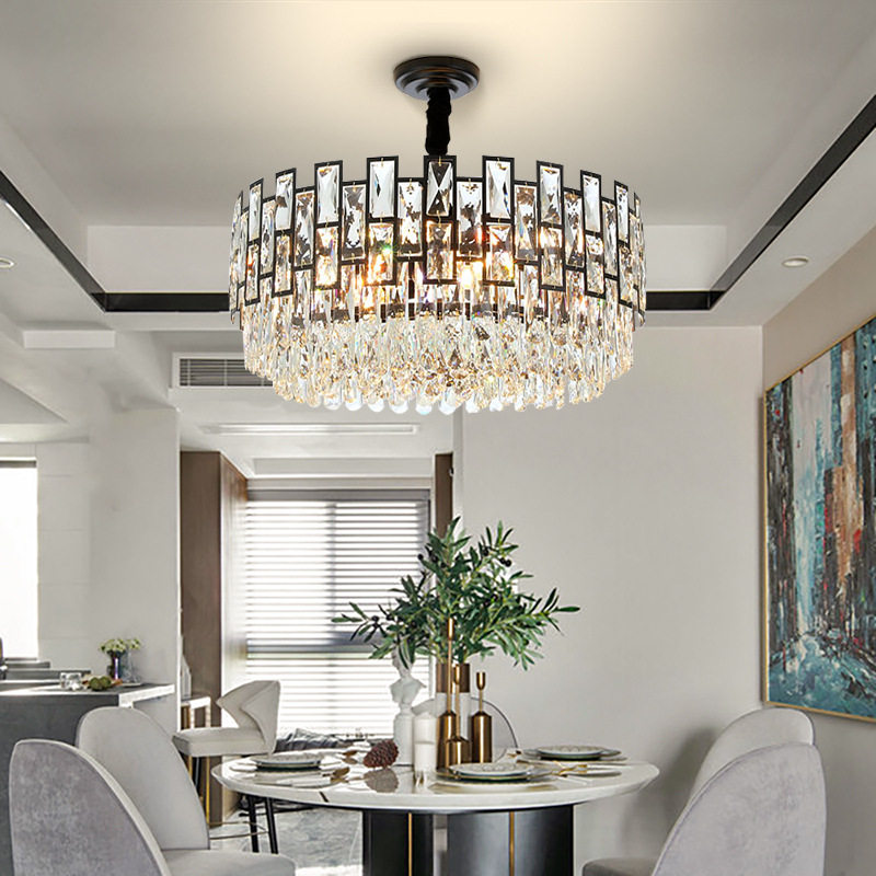 水晶吊灯客厅卧室现代简约家居灯具室内照明圆形吊灯