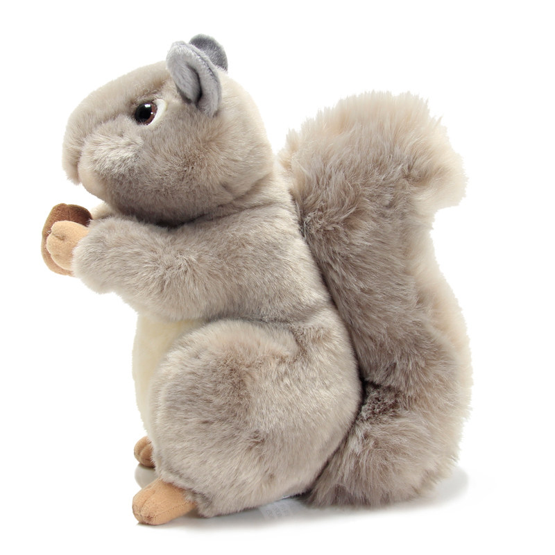 可爱小松鼠公仔毛绒玩具仿真松鼠玩偶布娃娃儿童儿童车毛绒布艺类玩具