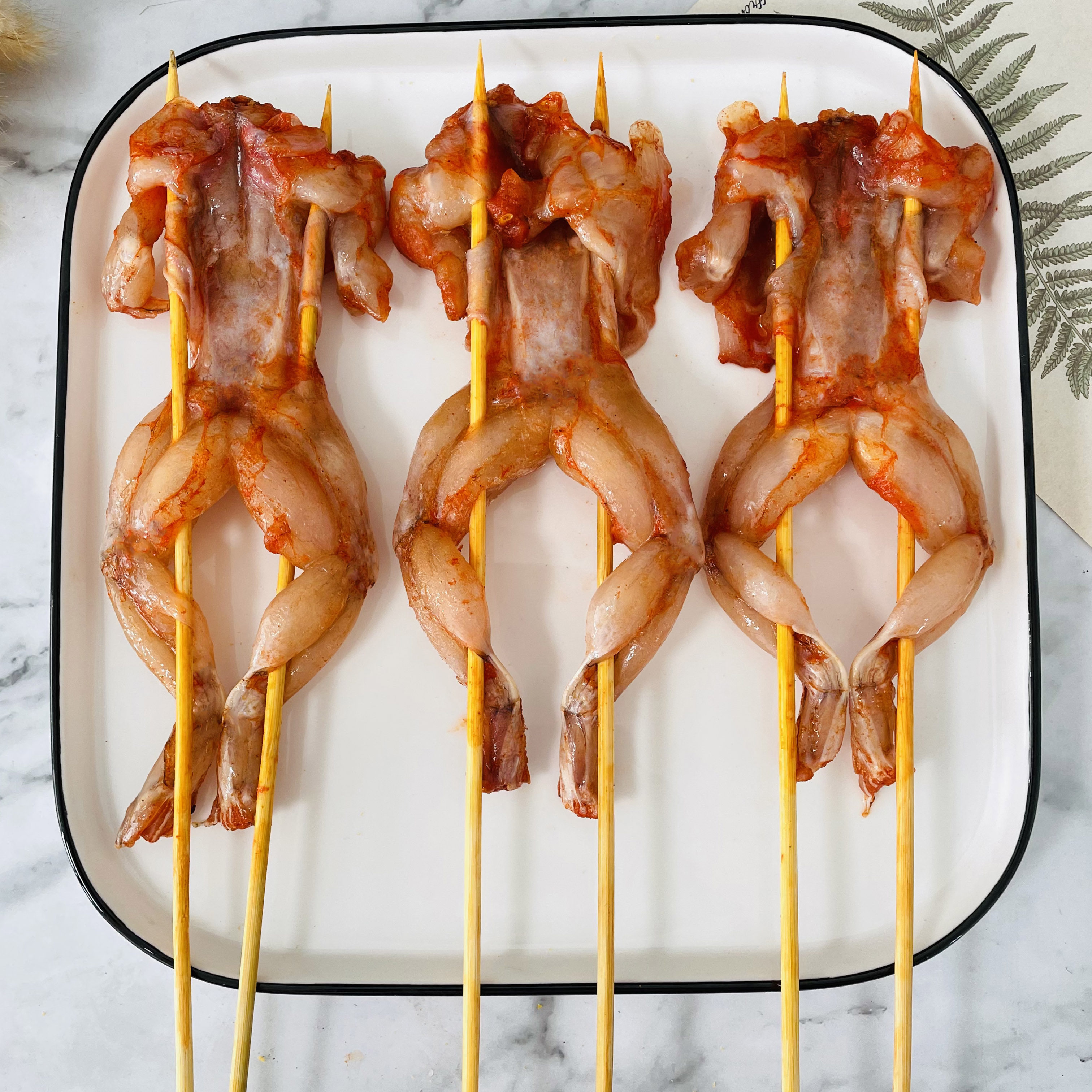 腌制牛蛙户外烧烤食材商用新鲜馋嘴蛙串调理牛蛙