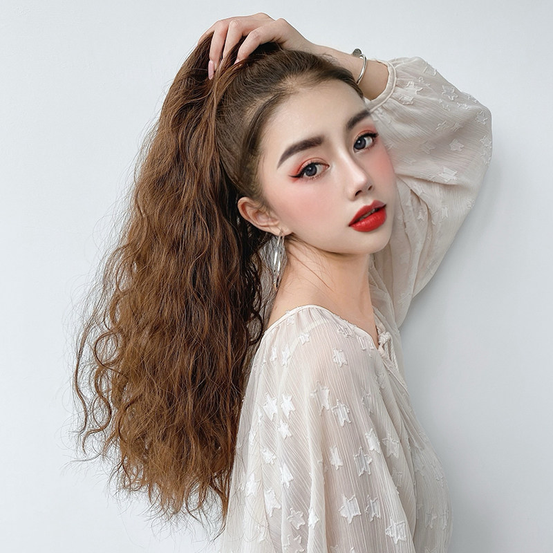 假发卷发烫假玉米蓬松自然抓夹长卷女马马尾马尾