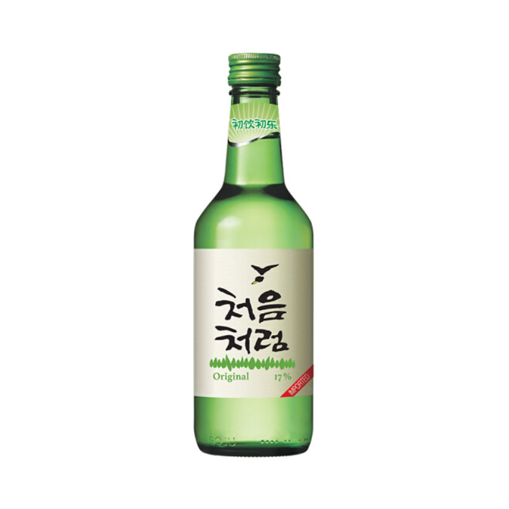 韩国进口烧酒初饮初乐原味烧酒原装清酒果味酒洋酒360ml