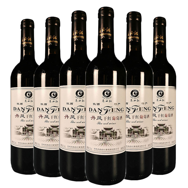 商山红丹凤干红葡萄酒赤霞珠干型红酒整箱6支装国产正品节日送礼