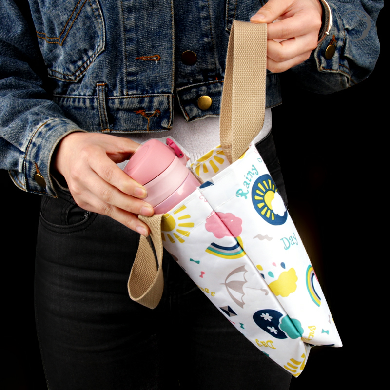 焖烧烧杯手提袋防水水杯袋子牛津布杯套便携保温杯杯套