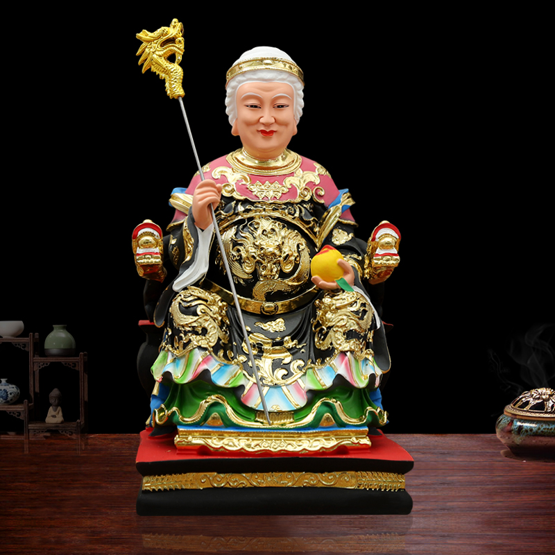 黑老太神像12寸黑妈妈保家仙黑老太太白老太居家供奉摆件树脂佛像