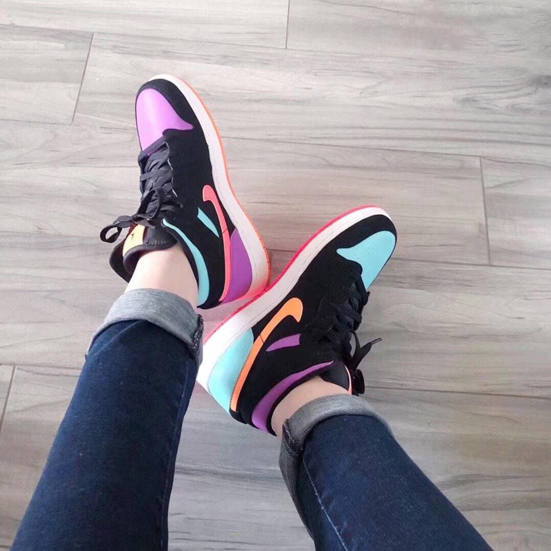air jordan 1 mid aj1 糖果鸳鸯拼色 女鞋 中邦篮球鞋 554725-083