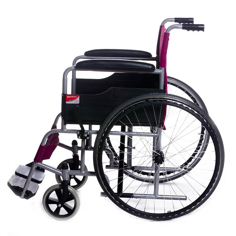 鱼跃轮椅h007折叠轻便手推车家用透气舒适实心轮椅