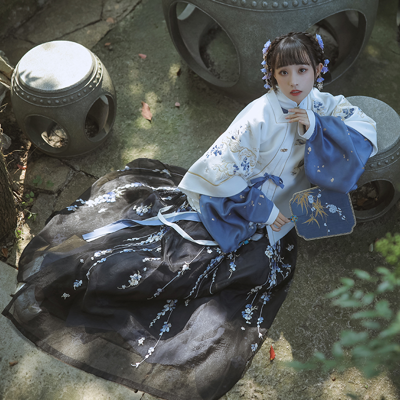 十三余小豆豆蔻归梦星影短袄方半袖刺绣汉服女秋冬汉服