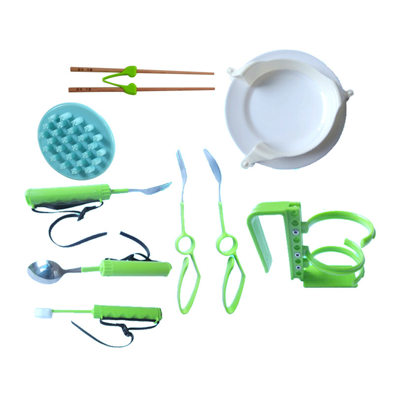 残疾人老人中风偏瘫康复训练吃饭餐具手抖助食叉