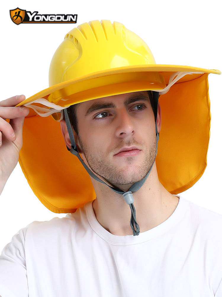 安全帽夏季透气工地防晒大帽国标遮阳帽施工头盔安全帽