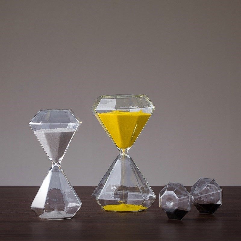 砂漏礼盒多边艺术品清新新品创意油滴做工型沙漏装饰摆件