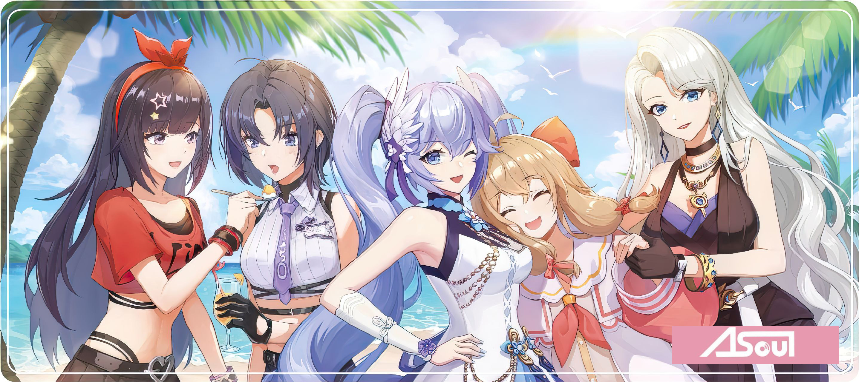 女团超大3d禁欲宅男键盘动漫asoul二次元ava鼠标垫