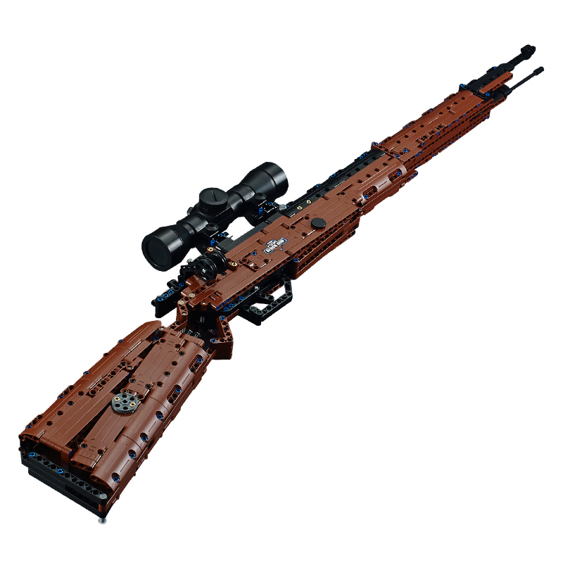 98k积木拼装可发发射scar狙击ak47手枪m416电动玩具枪