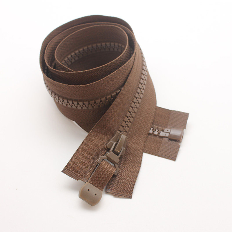 拉链6号树脂棕色单开双双头单头羽绒服棉服门襟拉链