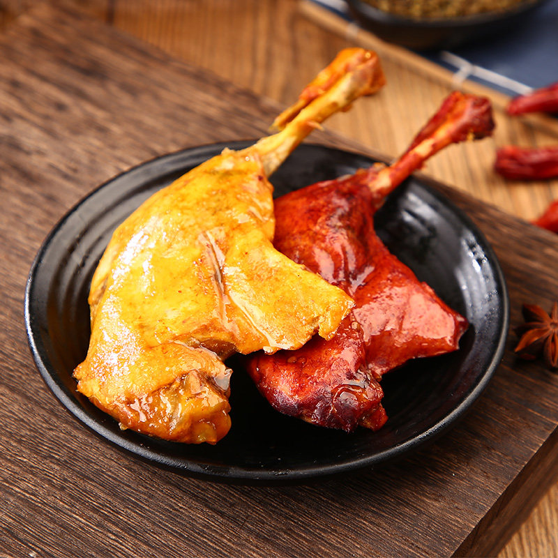 鸭腿麻辣卤味熟食食盐焗大真空肉食肉食鸡鸡腿鸭肉零食