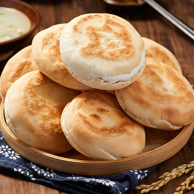 杠子头火烧山东潍坊特产手工面食饼全麦干巴馍馍主食硬面火烧即食