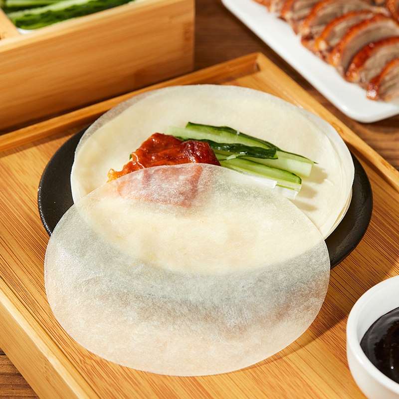 烤鸭2000张荷叶饼春北京酱肉肉丝手工商用薄饼手抓饼
