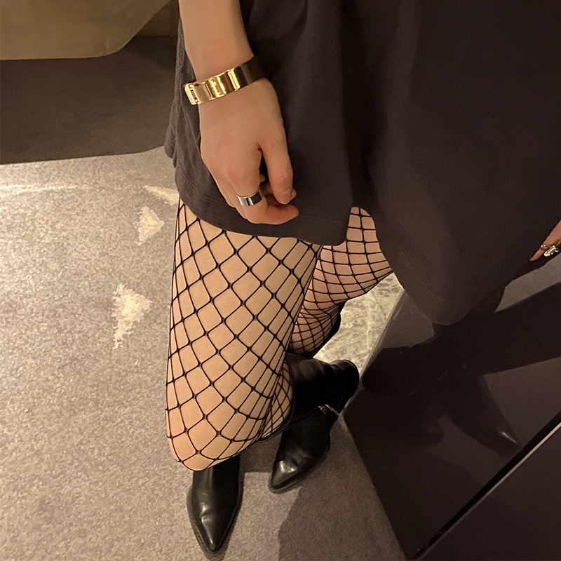 渔网袜黑丝袜袜子女ins秋冬裸感网红款薄款光腿神器连裤袜