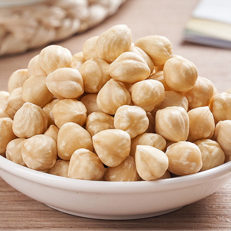 坚果新货土耳其大粒榛子原味罐装500g烘焙无盐榛子