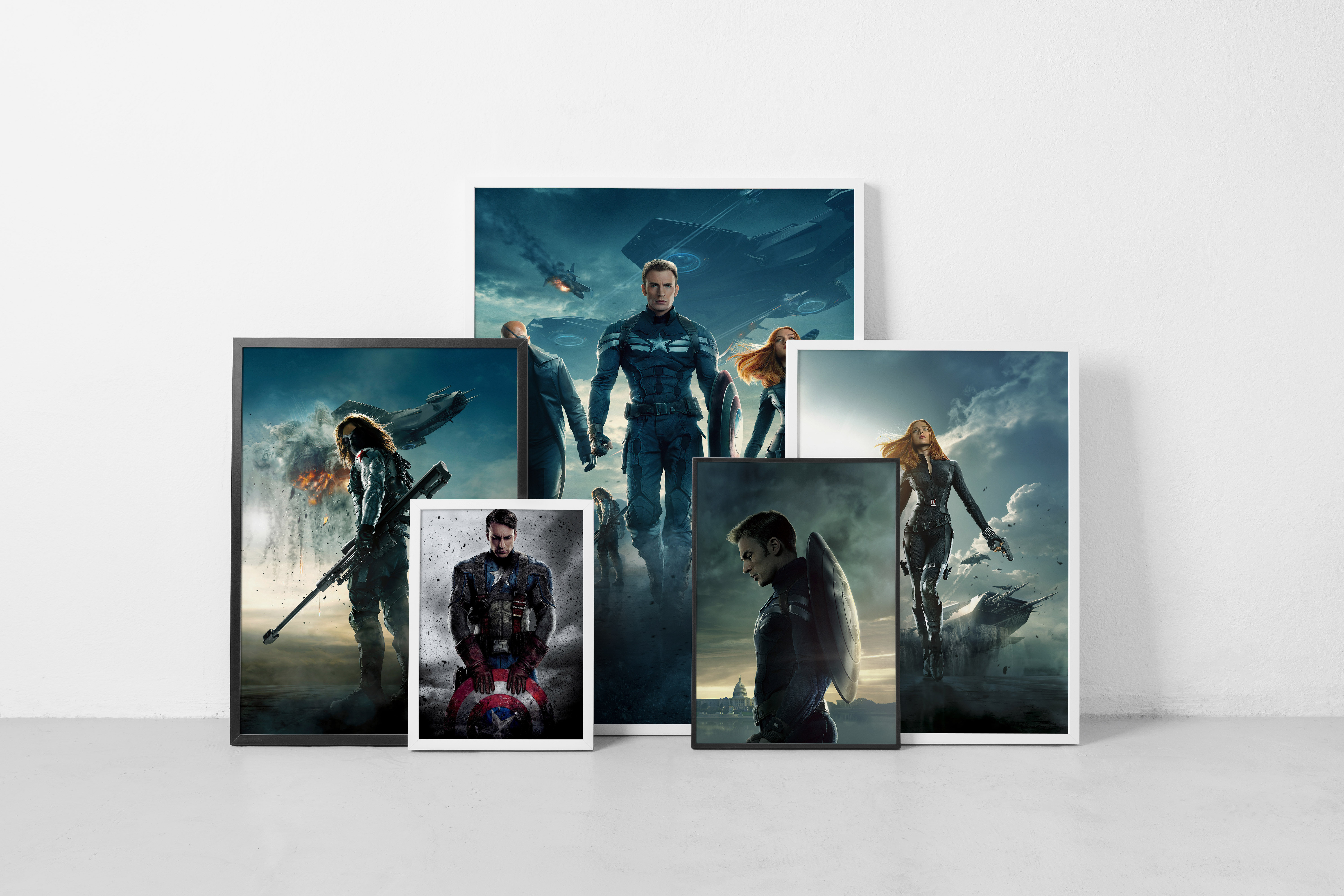 漫威系列美国队长电影电影人人物海报客厅书房简约现代装饰画