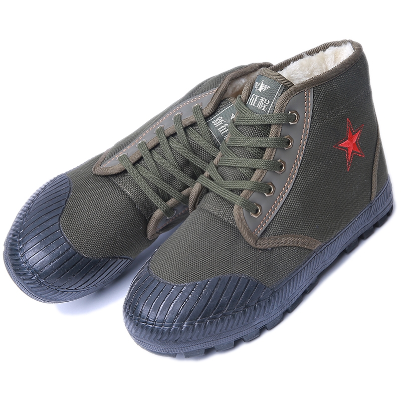 棉鞋3531冬季高帮解放鞋加厚二棉防寒棉靴工地高帮鞋