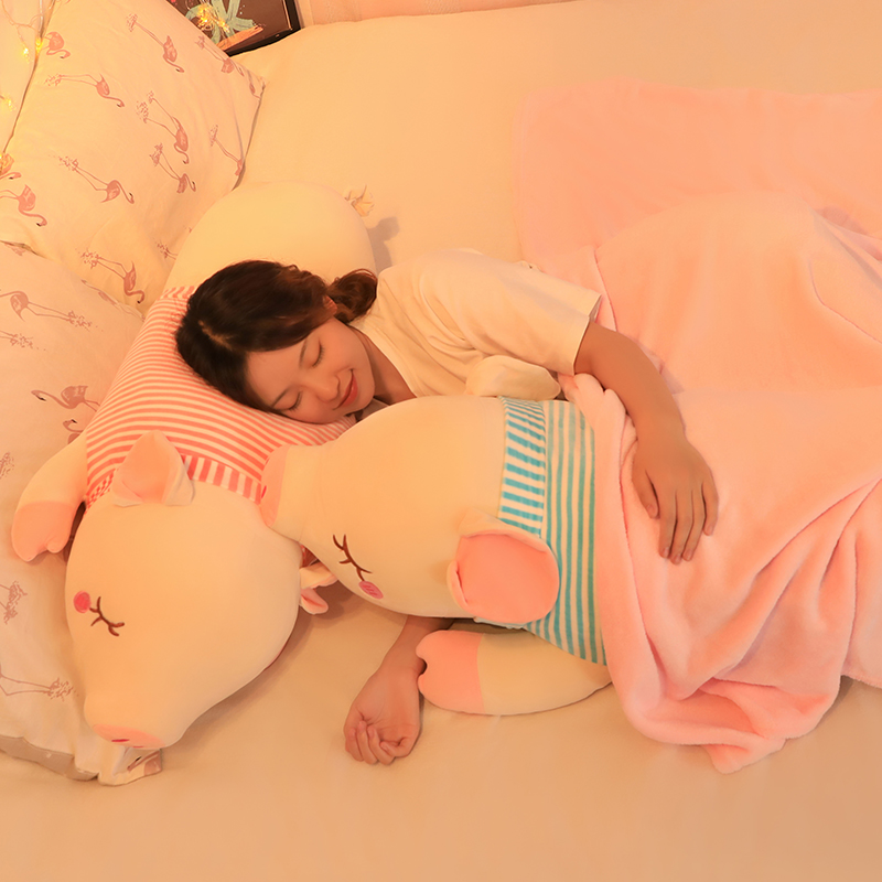 抱枕被子两用女生睡觉夹腿长条枕可爱陪你睡男生款枕头韩式可拆洗