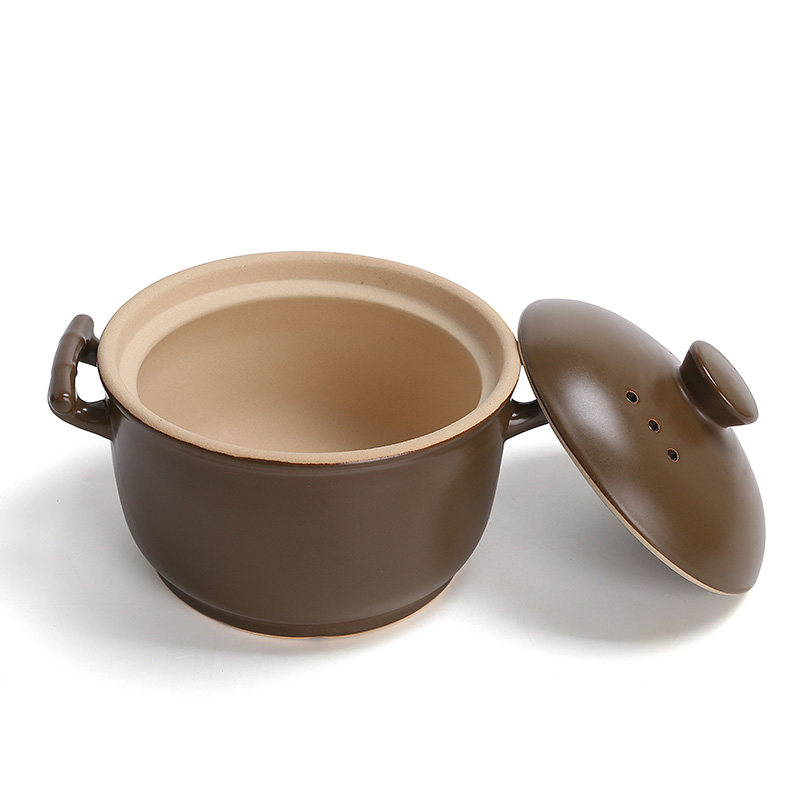 汤锅无釉砂锅明火燃气专用炖锅大小小号陶土砂锅