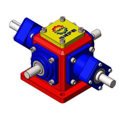 转向转角齿轮箱90度直角螺旋换向机t246810齿轮减速机