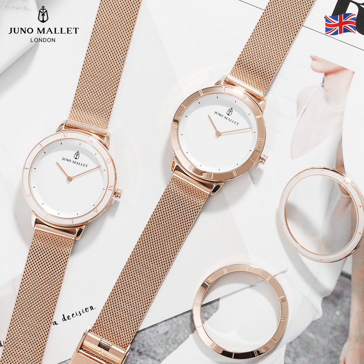 junomallet英国小众女士手表防水大气时尚简约气质欧美腕表