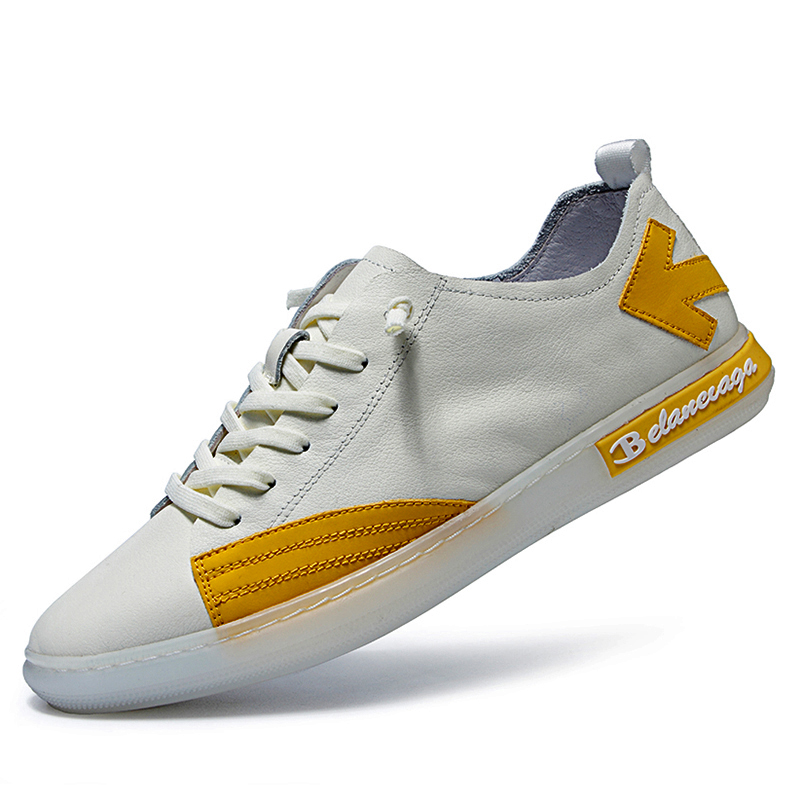 鞋子男潮百搭韩版休闲网红果冻鞋男新款春季休闲皮鞋