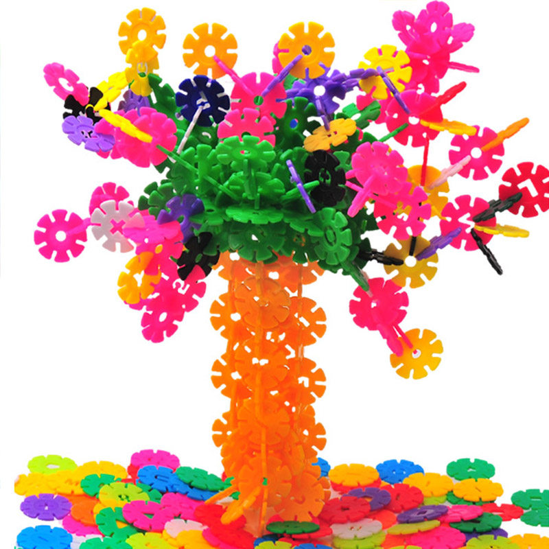 雪花片儿童加厚大号男孩女孩积木拼插玩具36岁益智塑料积木