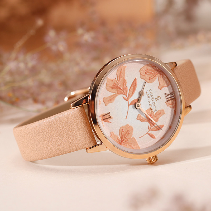 夏洛特charlotte法国品牌轻奢小众众女森女名牌防水欧美腕表