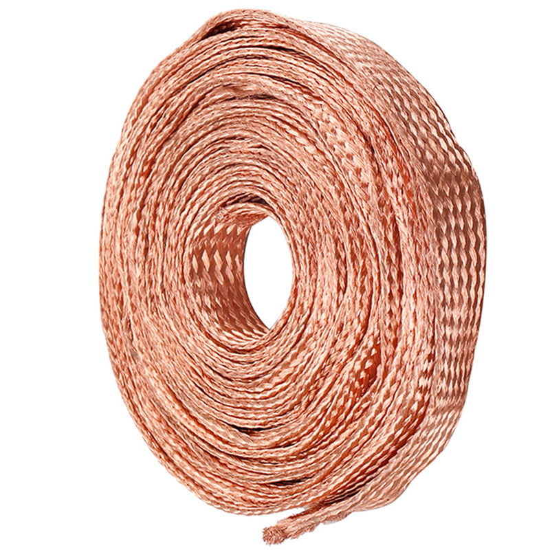 国标铜编织带 接地线4 6 10 25 50平方软铜线导电带 镀锡铜编织线_双