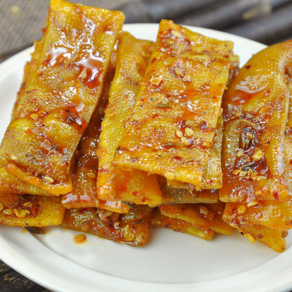 湖南平江特产徐师傅网红黄金金泡泡皮干泡泡170g豆腐干