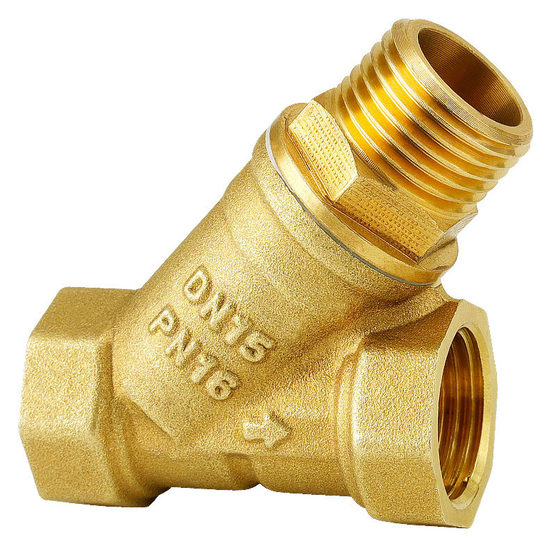 过滤过滤器全铜4分地热暖气片管道dn20水管dn50过滤器