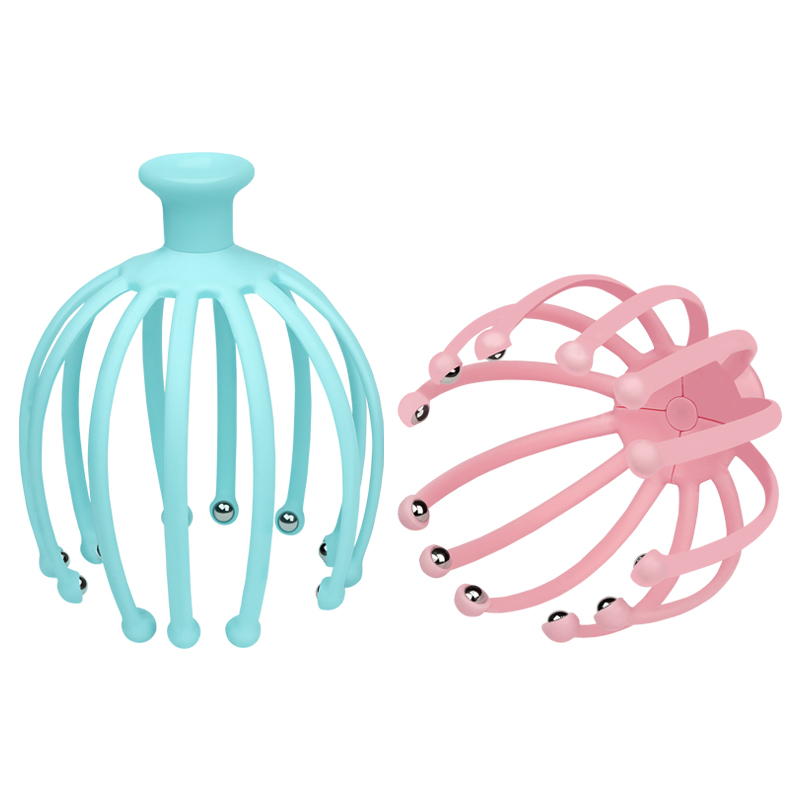 五爪头部按摩器头皮按摩手指抓头器八爪滚珠挠头五爪抓头神器家用