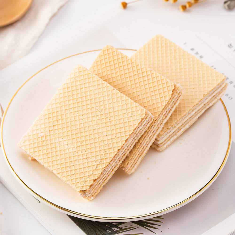 零食饼干威化巧克力1000g果味双色夹心休闲代餐威化饼干