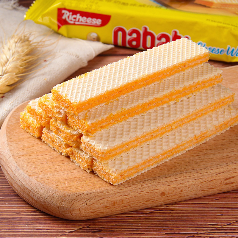 进口印尼丽芝士纳宝帝奶酪威化饼干200g