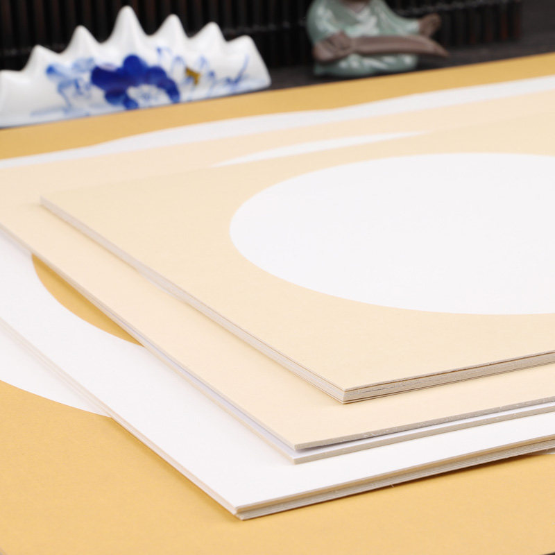 宣纸卡纸本悦正方形半生半熟绘画作品书法毛笔工笔画面生宣纸