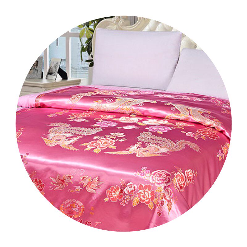 杭州丝绸被面脱卸织锦缎软缎龙凤被罩婚庆被套被套