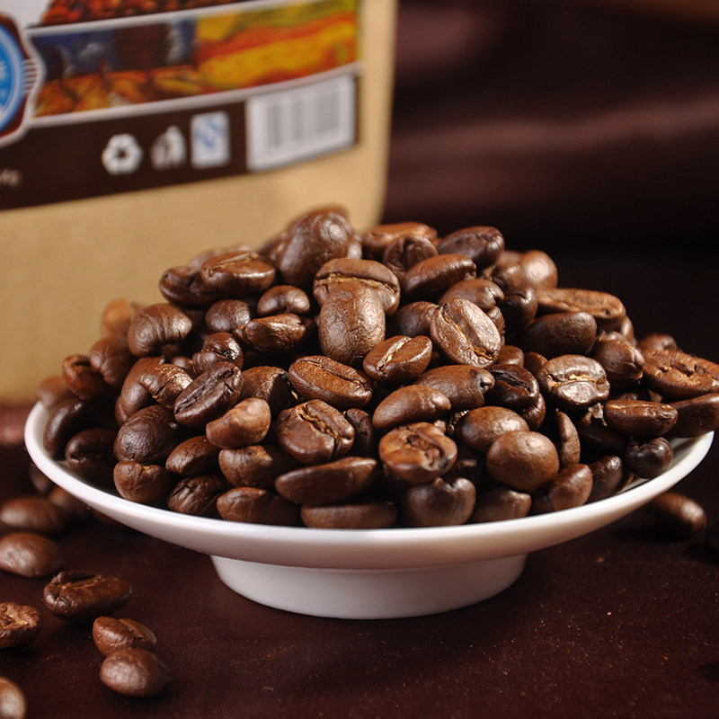 后谷意式蓝山风味云南小粒咖啡豆454g2袋深烘现磨纯黑咖啡