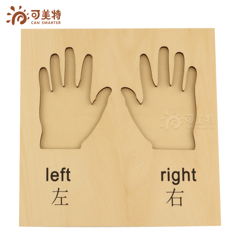 可美特蒙氏语言教具左右手蒙特蒙台梭利早教幼儿园益智玩具学前班